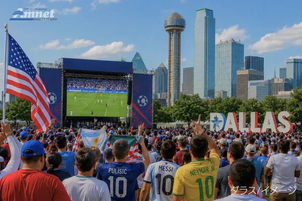サッカーワールドカップ2026観戦チケット付ツアー6日間｜エバー航空で行くダラス｜運命の日本vsスウェーデン戦＆スタジアムへ好アクセスな市内ホテル宿泊【成田発】